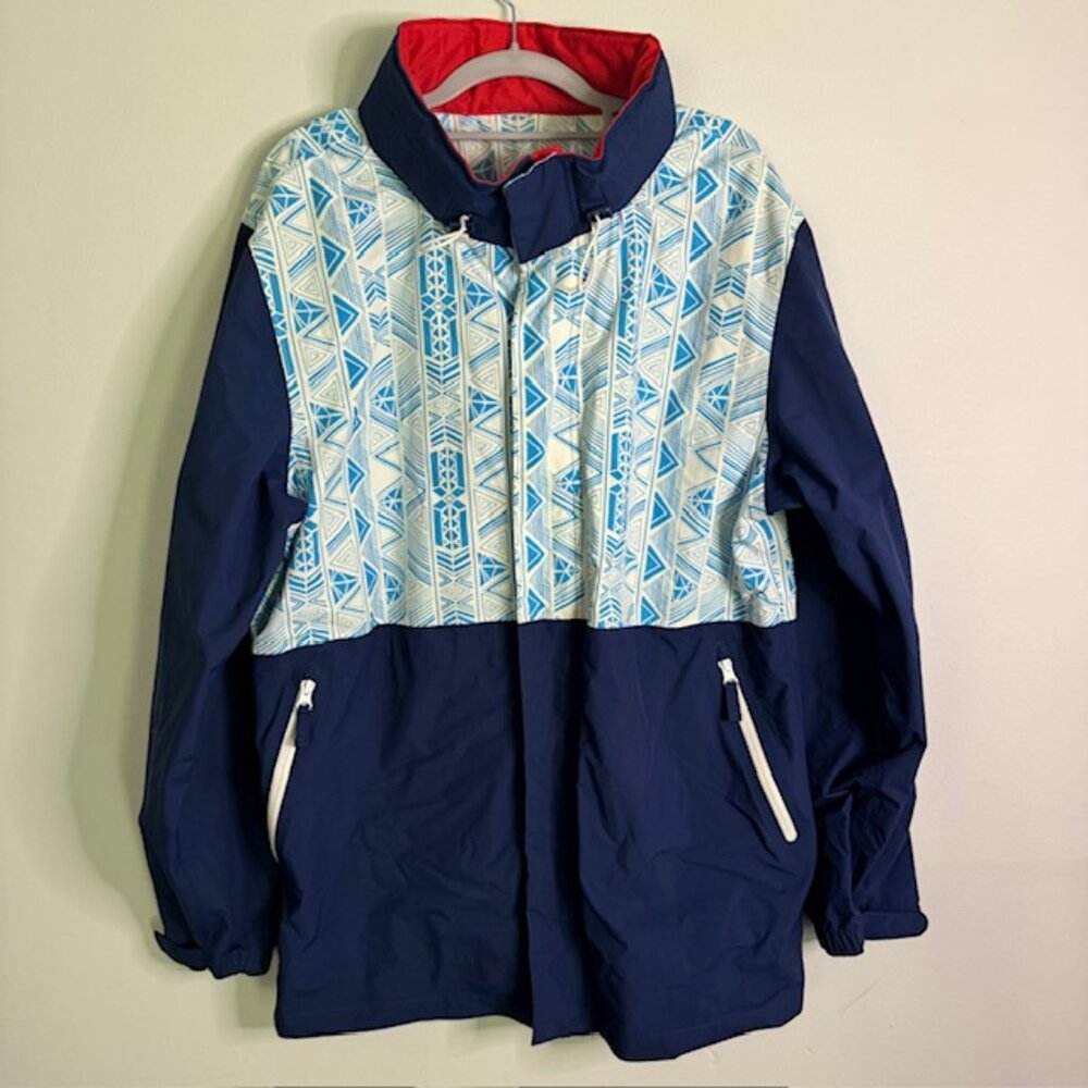 Chubbies Men's Windbreaker / Rain Jacket Full Zip and Hood Size XL